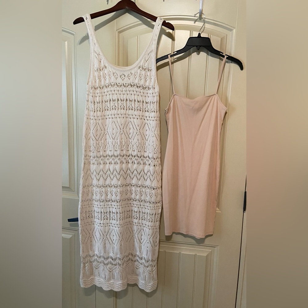 Crochet knit dress/cover-up